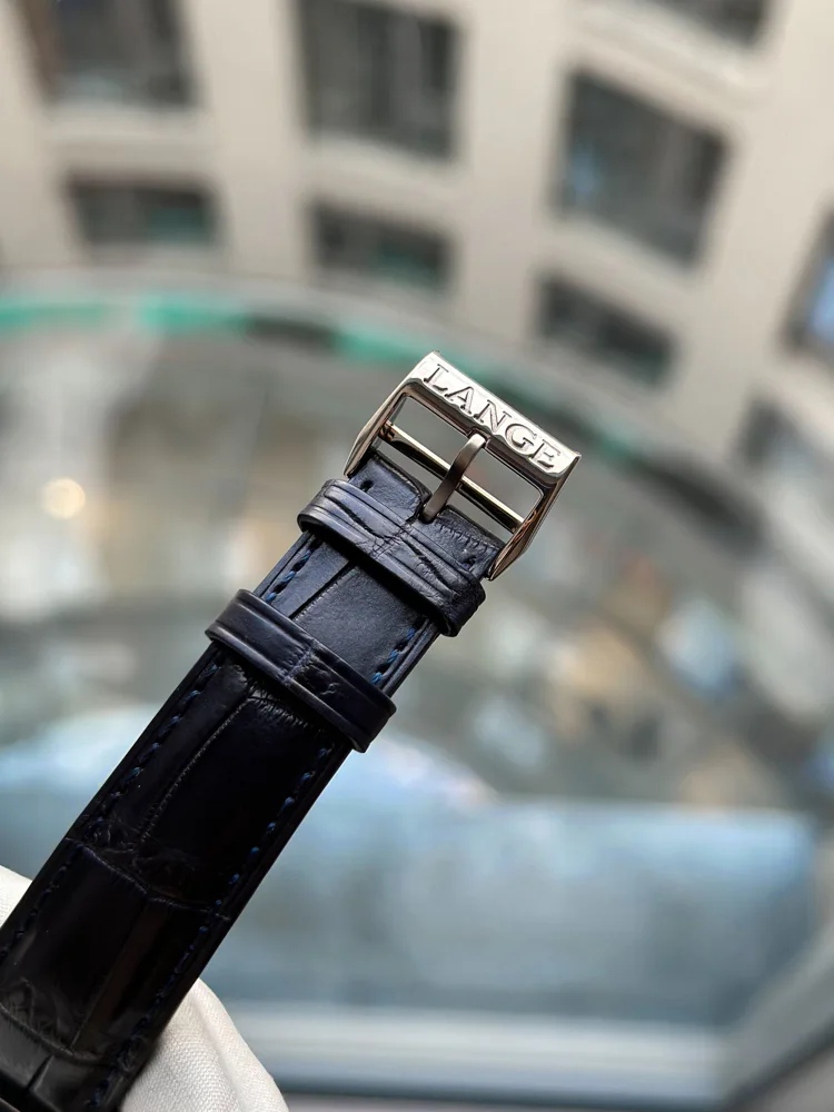 A. Lange & Söhne Cabaret White Gold 107.027 Blue Dial Extract from the archives + box